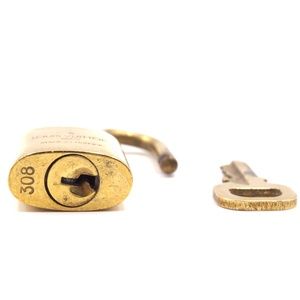 Louis Vuitton Accessories - Lock Keepall Speedy Alma Brass and Key Set #308 Louis Vuitton Accessories - Lock Keepall Speedy Alma Brass and Key Set #308